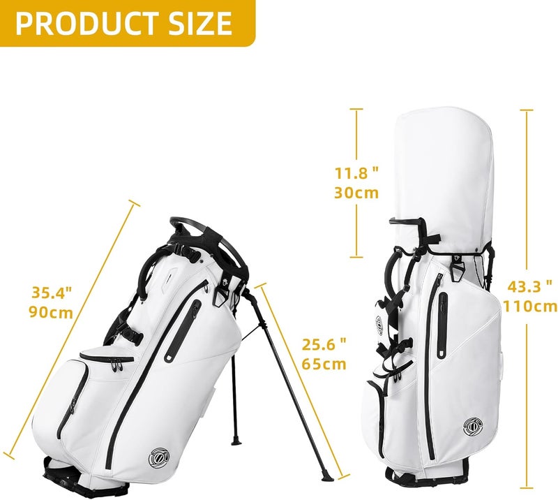 Shopsource Golf Stand Bag 14 Way, Lightweight Golf Bags for Men Women with Stand, Padded Ergonomic Double Strap, Full Length Dividers, Multiple Pockets, Rain Hood - Image 3